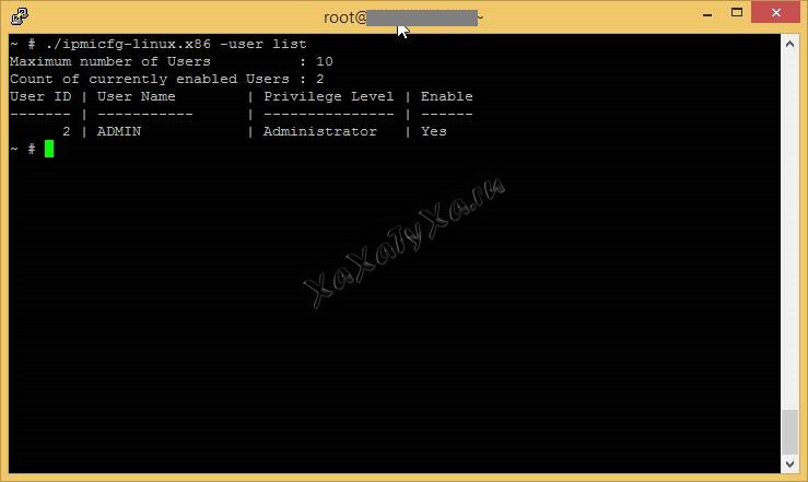 ipmicfg-linux.x86 -user list